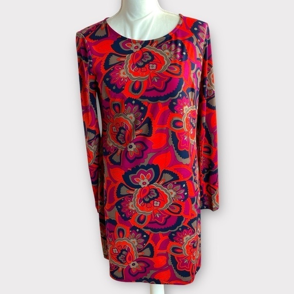 Trina Turk Abstract Floral Print Dress - Picture 1 of 10